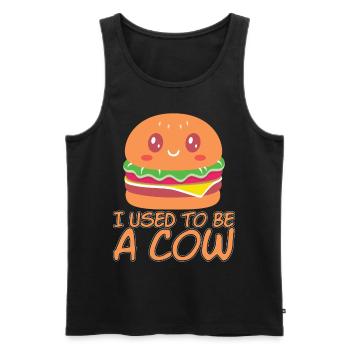 I Used To Be A Cow - Men's Premium Organic Tank Top - black - Front - AI Model Male 178 light (178cm)
