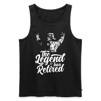 Die Legende Hat Sich Zur Ruhe Gesetzt Rentner - Männer Premium Bio Tank Top - Schwarz - Vorne - AI Model Male 178 light (178cm)
