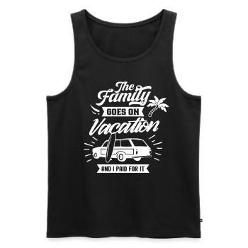 Familie Fährt In Den Urlaub Und Ich Habe Bezahlt - Männer Premium Bio Tank Top - Schwarz - Vorne - Michal (187cm)