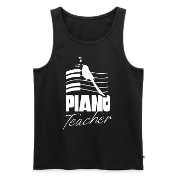 Klavierlehrer Klavierspieler Klavier Musiker - Männer Premium Bio Tank Top - Schwarz - Vorne - AI Model Male 178 light (178cm)