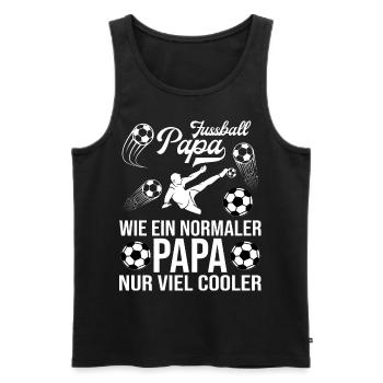 Fussballer Fussball Papa Vater Vatertag - Männer Premium Bio Tank Top - Schwarz - Vorne - Michal (187cm)