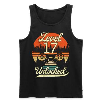 Level 17 Unlocked Männer Gamer 17 Geburtstag Gamer - Männer Premium Bio Tank Top - Schwarz - Vorne - Michal (187cm)