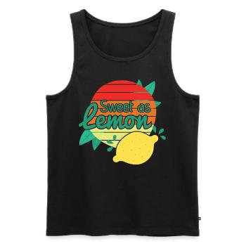 Fresh Style Lemon Lemonade - Men's Premium Organic Tank Top - black - Front - AI Model Male 178 light (178cm)