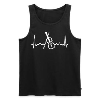 Violine Musik Geige Violinspieler Musikerin - Männer Premium Bio Tank Top - Schwarz - Vorne - AI Model Male 178 light (178cm)