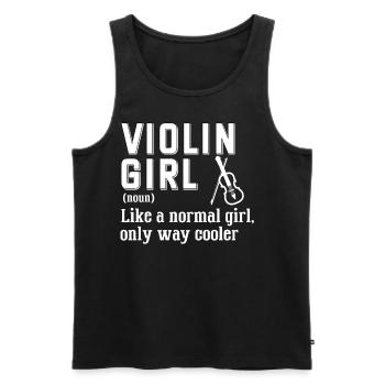 Violine Musik Geige Violinspieler Musikerin - Männer Premium Bio Tank Top - Schwarz - Vorne - AI Model Male 178 light (178cm)