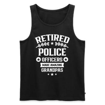 Les policiers à la retraite sont la pension de l’arrière-grand-père - Débardeur bio Premium Homme - noir - Devant - Michal (187cm)
