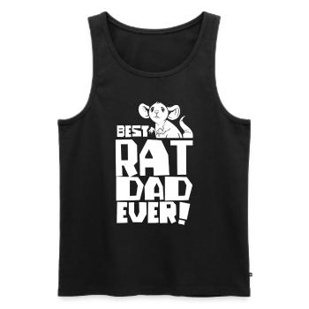Meilleur père de rat jamais Rat Papa Rats - Débardeur bio Premium Homme - noir - Devant - Michal (187cm)