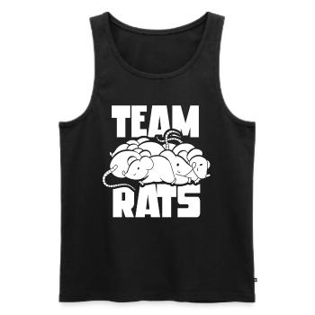 Team Ratten Ratte Süß Tier Liebhaber - Männer Premium Bio Tank Top - Schwarz - Vorne - AI Model Male 178 light (178cm)