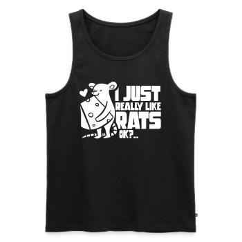 Ich Mag Ratten Einfach Sehr Süß Tier Ratte - Männer Premium Bio Tank Top - Schwarz - Vorne - AI Model Male 178 light (178cm)