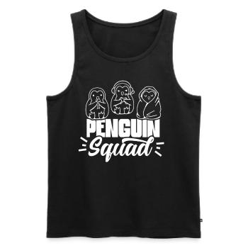 Penguin Team Lovers Pingouins Animal Mignon - Débardeur bio Premium Homme - noir - Devant - Michal (187cm)