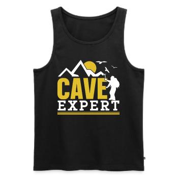 Höhlenforscher Höhlenwandern Caving Höhle Cave - Männer Premium Bio Tank Top - Schwarz - Vorne - AI Model Male 178 light (178cm)