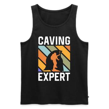 Höhlenforscher Cave Höhlenwandern Caving Höhle - Männer Premium Bio Tank Top - Schwarz - Vorne - AI Model Male 178 light (178cm)