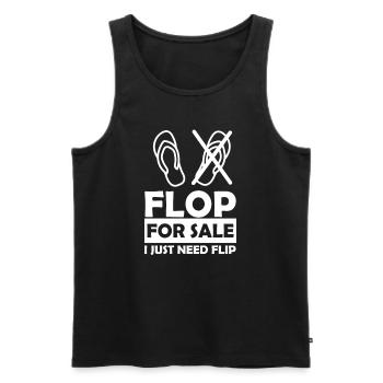 Funny Flop For Sale Flip ist für Beinamputierte - Männer Premium Bio Tank Top - Schwarz - Vorne - AI Model Male 178 light (178cm)