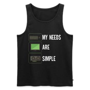 Programmer Computer Scientist - Men's Premium Organic Tank Top - black - Front - AI Model Male 178 light (178cm)