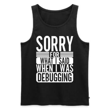 Programmer Computer Scientist - Men's Premium Organic Tank Top - black - Front - AI Model Male 178 light (178cm)