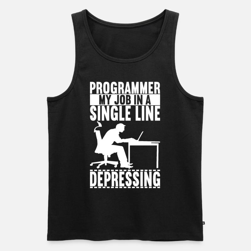 Programmierer Informatiker - Männer Premium Bio Tank Top - Schwarz