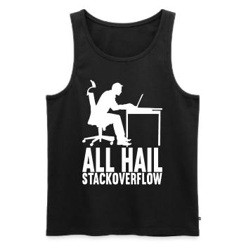 Programmer Computer Scientist - Men's Premium Organic Tank Top - black - Front - AI Model Male 178 light (178cm)