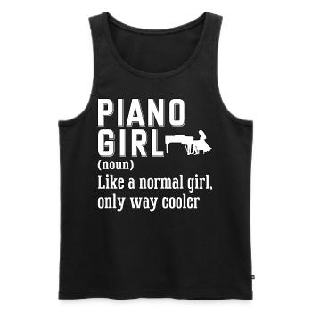 Pianiste Pianiste Piano - Débardeur bio Premium Homme - noir - Devant - AI Model Male 178 light (178cm)