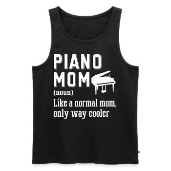 Pianiste Pianiste Piano - Débardeur bio Premium Homme - noir - Devant - AI Model Male 178 light (178cm)