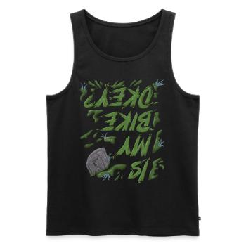 Unbenanntes Projekt 42 - Men's Premium Organic Tank Top - black - Front - AI Model Male 178 light (178cm)