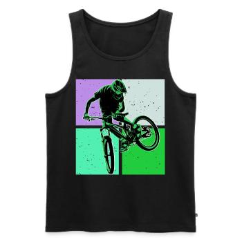 Unbenanntes Projekt 74 - Men's Premium Organic Tank Top - black - Front - AI Model Male 178 light (178cm)