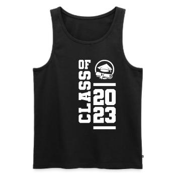 Class Of 2023 Graduation Senior - Men's Premium Organic Tank Top - black - Front - AI Model Male 178 light (178cm)