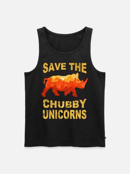 save the chubby uniicorns - Men's Premium Organic Tank Top - black
