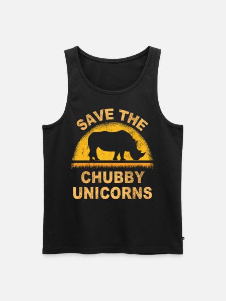 save the chubby uniicorns - Men's Premium Organic Tank Top - black