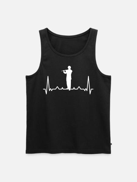 Flute player Flute player - Men's Premium Organic Tank Top - black