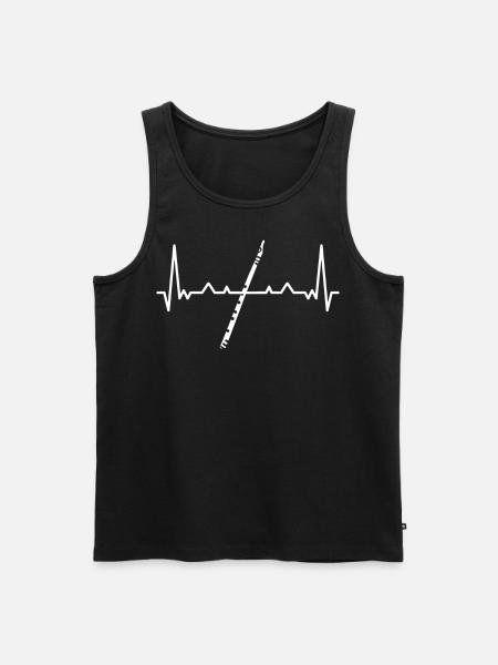 Flute player Flute player - Men's Premium Organic Tank Top - black
