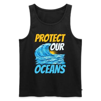 Protects our oceans Sea Sea Ocean Protection - Men's Premium Organic Tank Top - black - Front - Michal (187cm)
