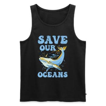 Save our oceans Sea Ocean Protection Lake - Men's Premium Organic Tank Top - black - Front - Michal (187cm)