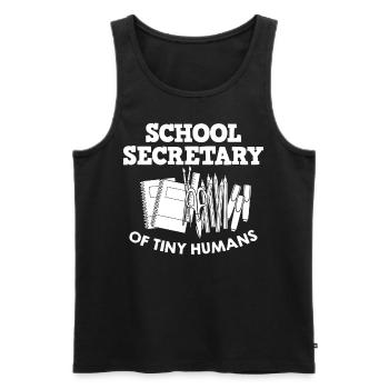 Secrétaire d’école Secrétariat de l’école Bureau du personnel - Débardeur bio Premium Homme - noir - Devant - Michal (187cm)