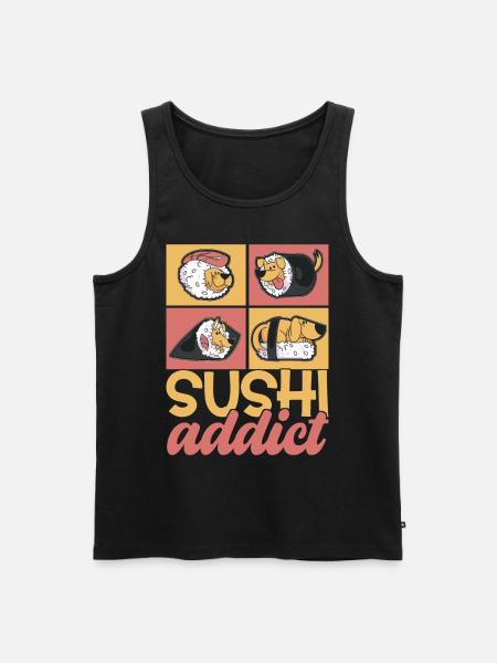 Sushi Kawaii - Débardeur bio Premium Homme - noir
