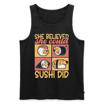 Sushi Kawaii - Débardeur bio Premium Homme - noir - Devant - Michal (187cm)