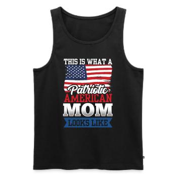 Voici à quoi ressemble une mère américaine patriotique aux États-Unis - Débardeur bio Premium Homme - noir - Devant - Michal (187cm)