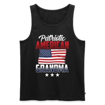 Patriotic American Grandmother Patriot US - Men's Premium Organic Tank Top - black - Front - Michal (187cm)