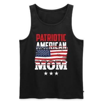 Patriotic American Mother USA Patriot US - Men's Premium Organic Tank Top - black - Front - AI Model Male 178 light (178cm)