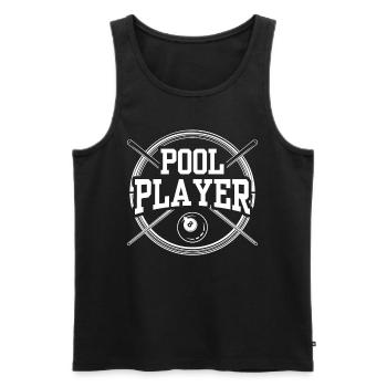 Pool Player Billiard Billiard Lovers - Men's Premium Organic Tank Top - black - Front - Michal (187cm)