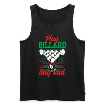 Billard Spielen Sie Sagten Spieler Pool Billiard - Männer Premium Bio Tank Top - Schwarz - Vorne - AI Model Male 178 light (178cm)