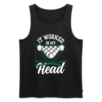 In Meinem Kopf Hat Es Funktioniert Pool Billard - Männer Premium Bio Tank Top - Schwarz - Vorne - Michal (187cm)