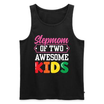 Stepmother of two great children - Men's Premium Organic Tank Top - black - Front - AI Model Male 178 light (178cm)