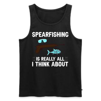 Speerfischen Speerfischer Fische Speer Fischer - Männer Premium Bio Tank Top - Schwarz - Vorne - AI Model Male 178 light (178cm)