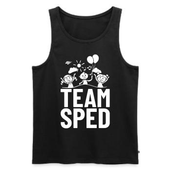 Special education Special education Promoting special needs - Men's Premium Organic Tank Top - black - Front - AI Model Male 178 light (178cm)