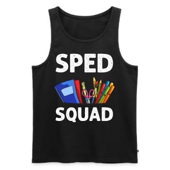 Special education Special education Promoting special needs - Men's Premium Organic Tank Top - black - Front - AI Model Male 178 light (178cm)