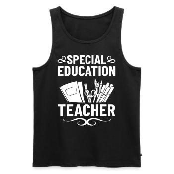 Special education Special education Promoting special needs - Men's Premium Organic Tank Top - black - Front - AI Model Male 178 light (178cm)