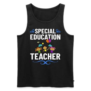 Special education Special education Promoting special needs - Men's Premium Organic Tank Top - black - Front - AI Model Male 178 light (178cm)