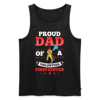 Volunteer Firefighter Firefighter Volunteers - Men's Premium Organic Tank Top - black - Front - Michal (187cm)