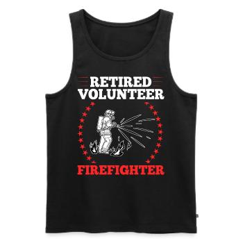 Pompiers volontaires - Débardeur bio Premium Homme - noir - Devant - Michal (187cm)