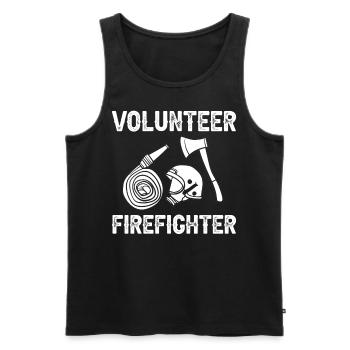 Pompiers volontaires - Débardeur bio Premium Homme - noir - Devant - Michal (187cm)